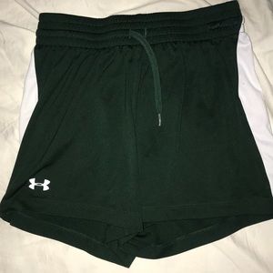 Dark Green Under Armour Soccer Shorts